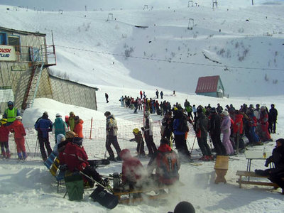 Очередь на подъемник в Кировске