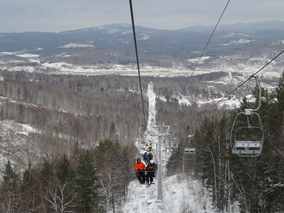 креселка в Абзаково - очень медленная