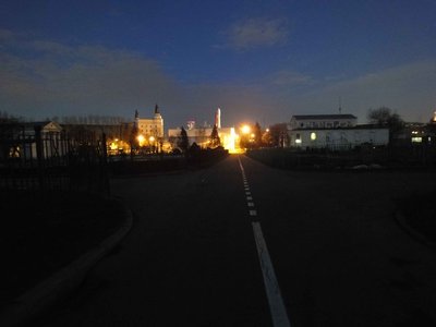 А так освещена любимая горка на ВВЦ