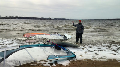 виндсерфинг в Новосельцево 06.04.2014 Реальная какалка в Москве